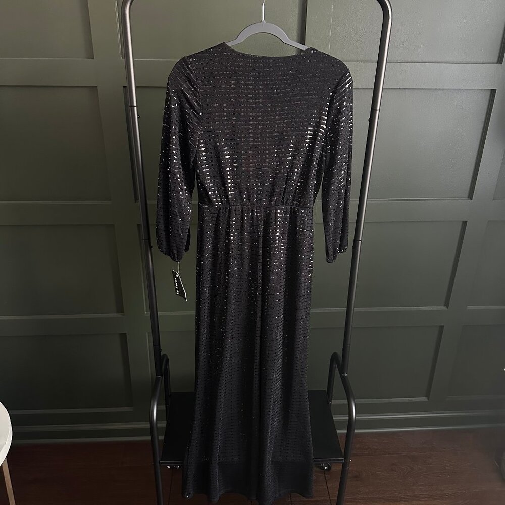 NWT Sequin long black formal dress - Picture 8 of 11